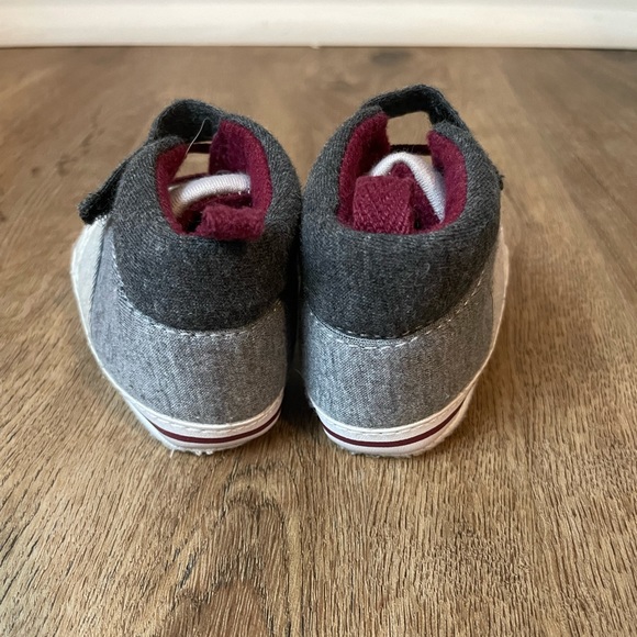 Goldbug Soft Sole High tops Maroon/Grey 0-3M - Picture 3 of 7